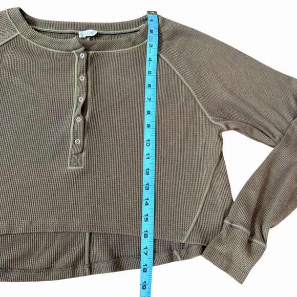 Free People Intimately Early Night Crop Sleep Top Waffle Knit Women’s Sz Small - Picture 11 of 11